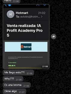 Captura de una venta de 400,00 € realizada por un alumno de Partner360