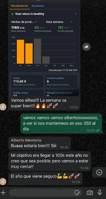 Resultados de ventas en Amazon FBA obtenidos con la formación AMZN Elite de marca privada