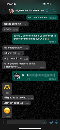 Alumnos del curso Mi Primera Venta en 7 Días mostrando sus primeras ventas online